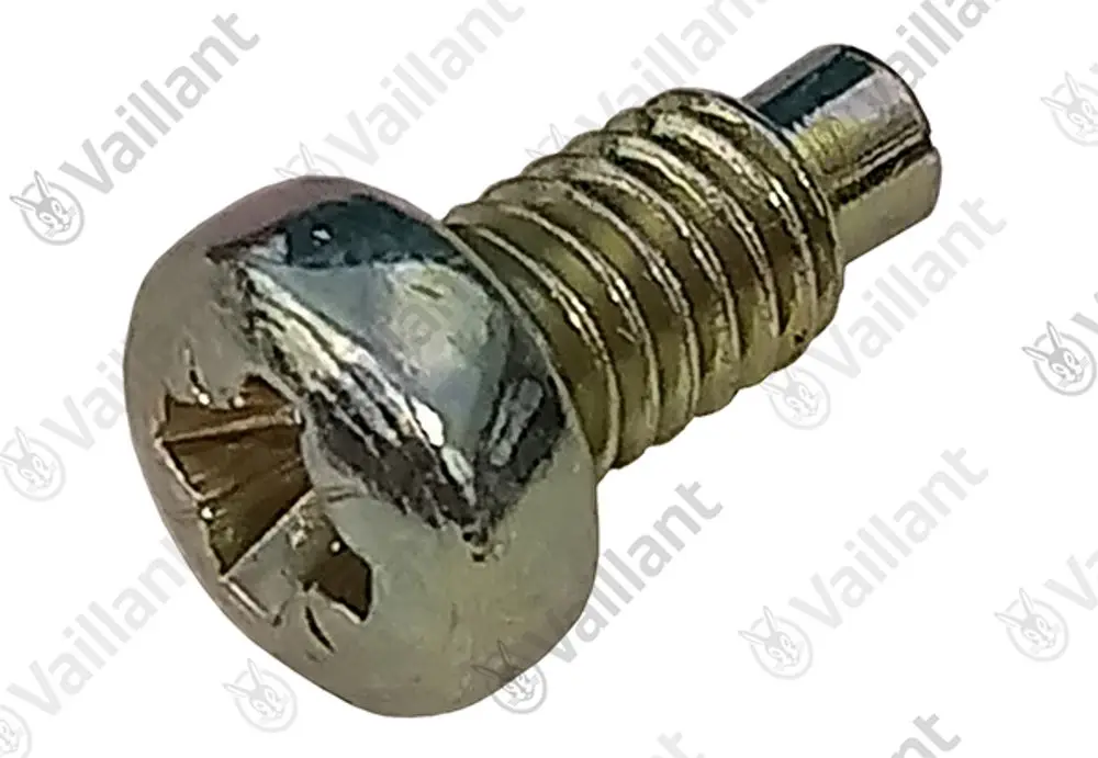 Vaillant Zylinderschraube mit gefrästem Kopf und Gewinde, geeignet für verschiedene Anwendungen in Heizungsanlagen.